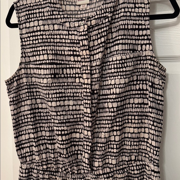 Merona Black and Cream Sleeveless Dress with pockets size large - Picture 3 of 9